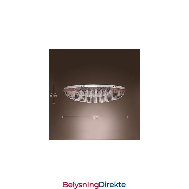 Moderne Samtids Krystall Krom Metall Innfelt Montering