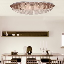 Moderne Samtids Krystall Krom Metall Innfelt Montering