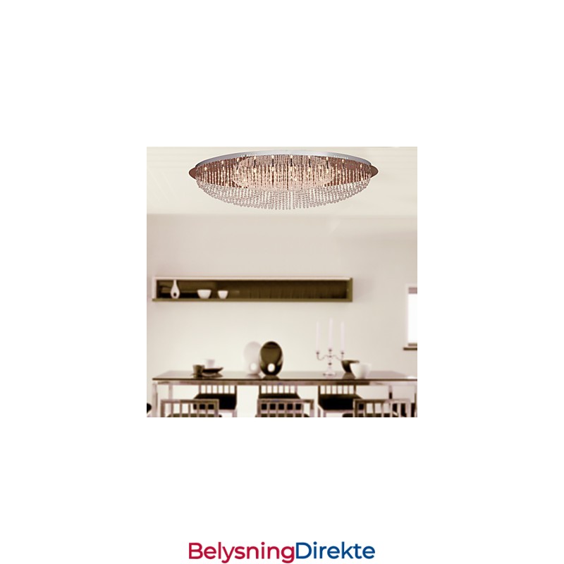 Moderne Samtids Krystall Krom Metall Innfelt Montering