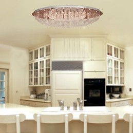 Moderne Samtids Krystall Krom Metall Innfelt Montering