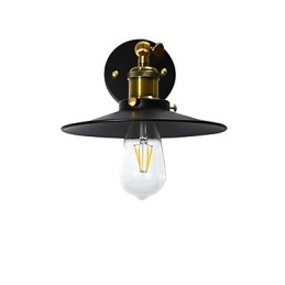 Mal Enkeltvegg Jernvegglampe Dum Svart Lyssabellampe På Veggen