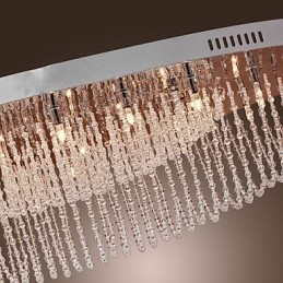 Moderne Samtids Krystall Krom Metall Innfelt Montering