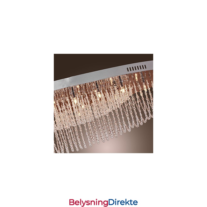 Moderne Samtids Krystall Krom Metall Innfelt Montering