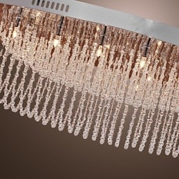 Moderne Samtids Krystall Krom Metall Innfelt Montering