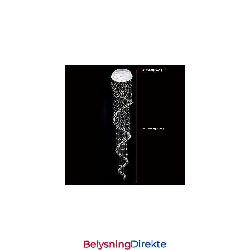 Krystall Pendellampe Lysekronebelysning 5 Lys Sølv Canpoy Klar K9 Krystall Helix Taklamper