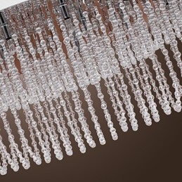 Moderne Samtids Krystall Krom Metall Innfelt Montering