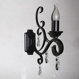 Krystalllyslampe Jern Kreativ Personlighet Korridor Trappedekorasjon Nattbordslampe Vegglampe