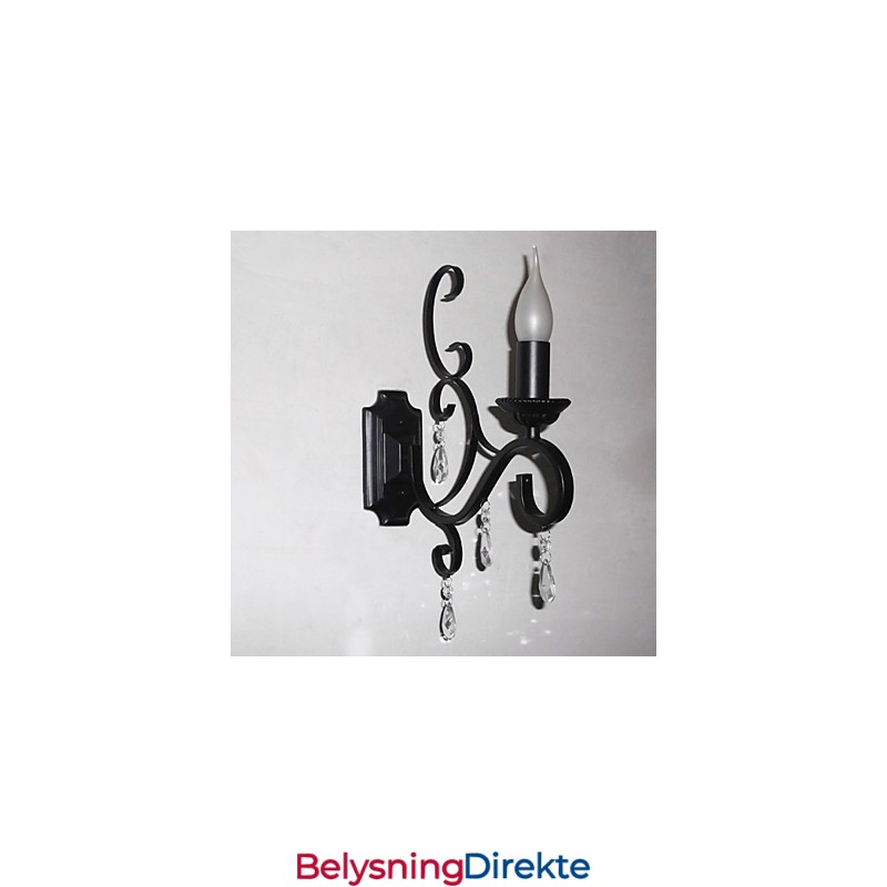 Krystalllyslampe Jern Kreativ Personlighet Korridor Trappedekorasjon Nattbordslampe Vegglampe