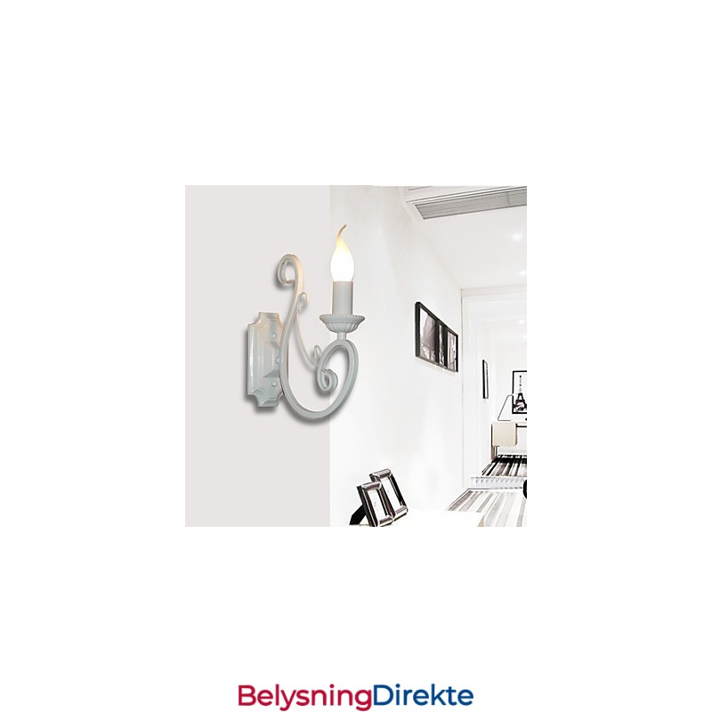 Stearinlyslampe Nattbordslampe Vegglampe Jernkorridor Kreativ Pastoral Speillampe