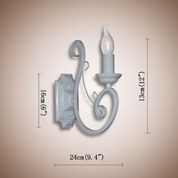 Stearinlyslampe Nattbordslampe Vegglampe Jernkorridor Kreativ Pastoral Speillampe