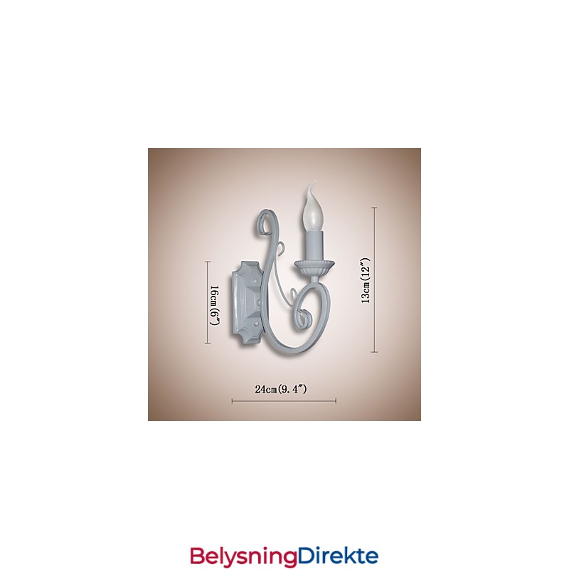 Stearinlyslampe Nattbordslampe Vegglampe Jernkorridor Kreativ Pastoral Speillampe