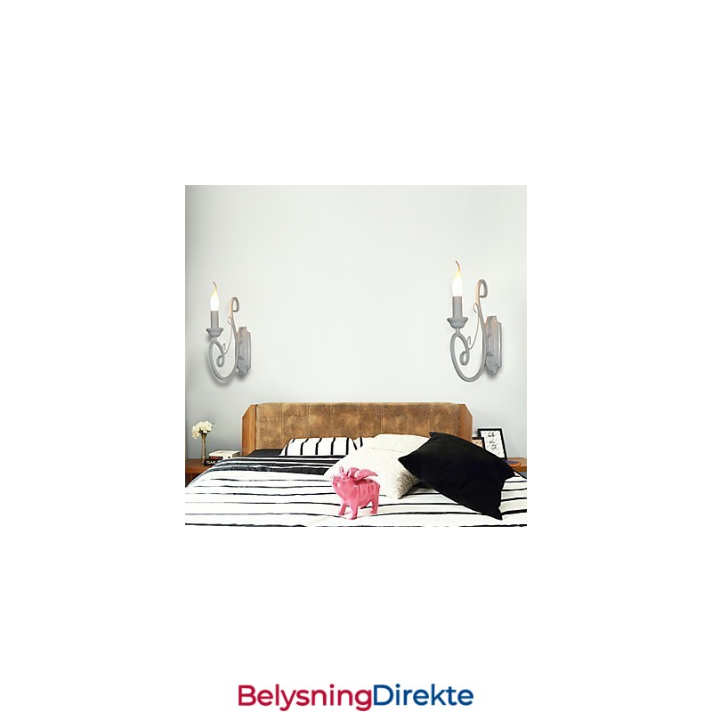 Stearinlyslampe Nattbordslampe Vegglampe Jernkorridor Kreativ Pastoral Speillampe