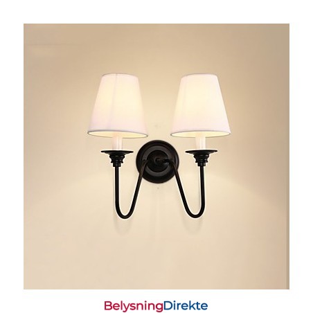 Rustikk Hytte Sort Oksidfinish Funksjon For Øyebeskyttelse Omgivelseslys Vegglampe Vegglampe