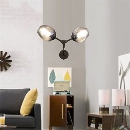 Rustikk Hytte, Vintage, Landlig Retro-Maleri, Vegglampe I Ministil Med Omgivende Lys