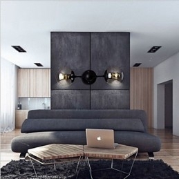 Rustikk Lodge Country Galvanisert Funksjon For Mini-Stil Omgivelseslys Vegglampe