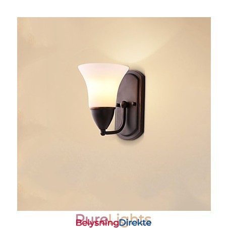 Rustikk Hytte Sort Oksidfinish Funksjon For Øyebeskyttelse Omgivelseslys Vegglampe Vegglampe