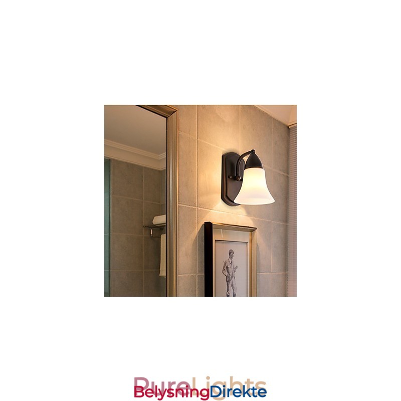 Rustikk Hytte Sort Oksidfinish Funksjon For Øyebeskyttelse Omgivelseslys Vegglampe Vegglampe