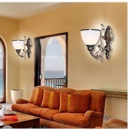 Enkel Amerikansk Vegglampe Nattbordslampe Stue Dekorativ Lampe Smijern Europeisk Stil Kreativ Vegglampe