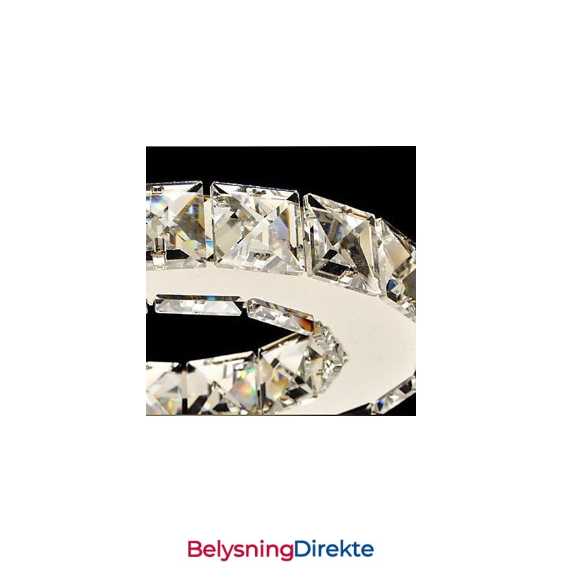 Krystall Innfelt 5 Lys Moderne Gjennomsiktig Galvanisert Rustfritt Stål