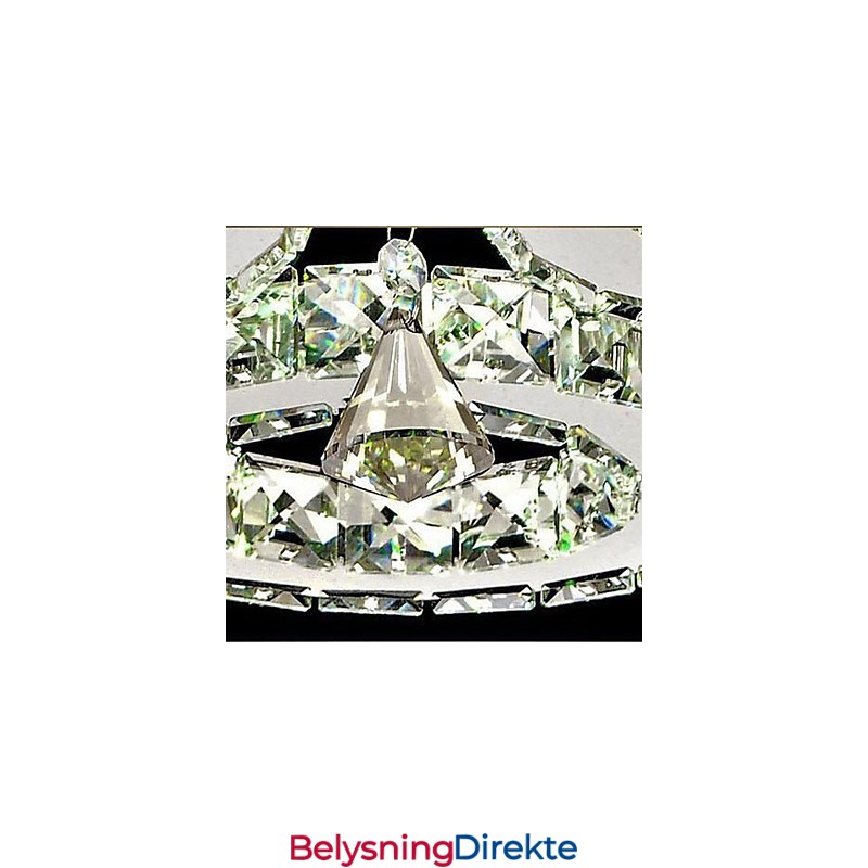 Krystall Innfelt 5 Lys Moderne Gjennomsiktig Galvanisert Rustfritt Stål