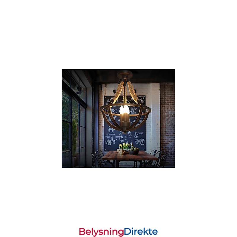 Amerikansk Taklampe I Retrostil Med Tau