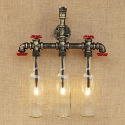 Vintage Landlig Antikk Bronse Omgivelseslys Vegglampe Vegglampe