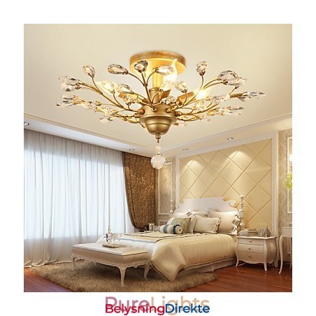 Vintage Krystall Innfelt Metallmaling Svart Eller Gull