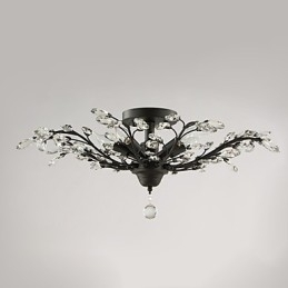 Vintage Krystall Innfelt Metallmaling Svart Eller Gull