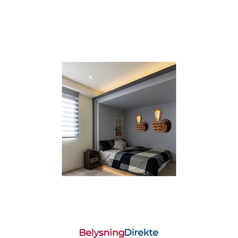 Industriell Vegglampe I Loftstil, Kafé, Vegglampe I Harpiks, Antikk Vintage, Retro-Maleri, Mini-Stil, Omgivelseslys, Vegglampe I Vegg