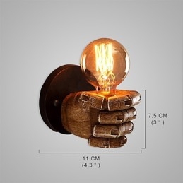 Industriell Vegglampe I Loftstil, Kafé, Vegglampe I Harpiks, Antikk Vintage, Retro-Maleri, Mini-Stil, Omgivelseslys, Vegglampe I Vegg