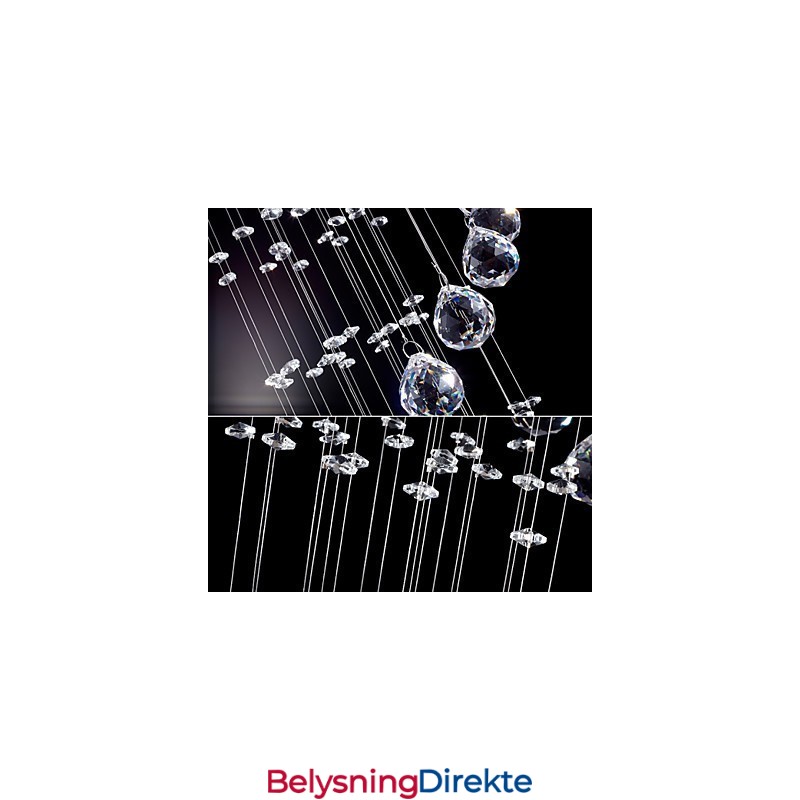 Krystall Pendellampe Lysekronebelysning 5 Lys Sølv Canpoy Klar K9 Krystall Helix Taklamper