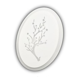 Plomme Utskåret Akryl Skrubbevegglampe Rund Formet Nattbordslampe Korridorlys Varm Hvit Ac220V