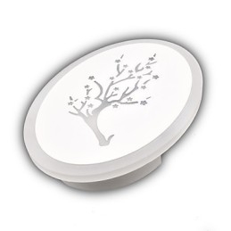 Plomme Utskåret Akryl Skrubbevegglampe Rund Formet Nattbordslampe Korridorlys Varm Hvit Ac220V