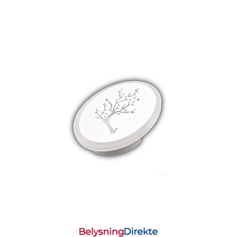 Plomme Utskåret Akryl Skrubbevegglampe Rund Formet Nattbordslampe Korridorlys Varm Hvit Ac220V