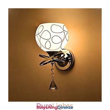 Nattbordslampe Til Hotellrom Moderne Minimalistisk Glassvegglampe