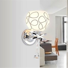 Nattbordslampe Til Hotellrom Moderne Minimalistisk Glassvegglampe