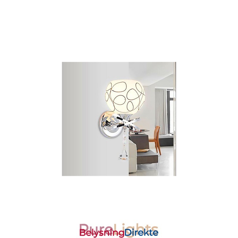 Nattbordslampe Til Hotellrom Moderne Minimalistisk Glassvegglampe