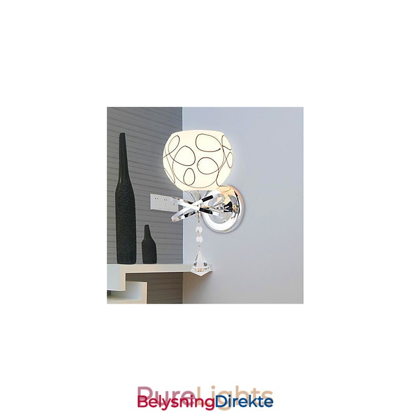 Nattbordslampe Til Hotellrom Moderne Minimalistisk Glassvegglampe