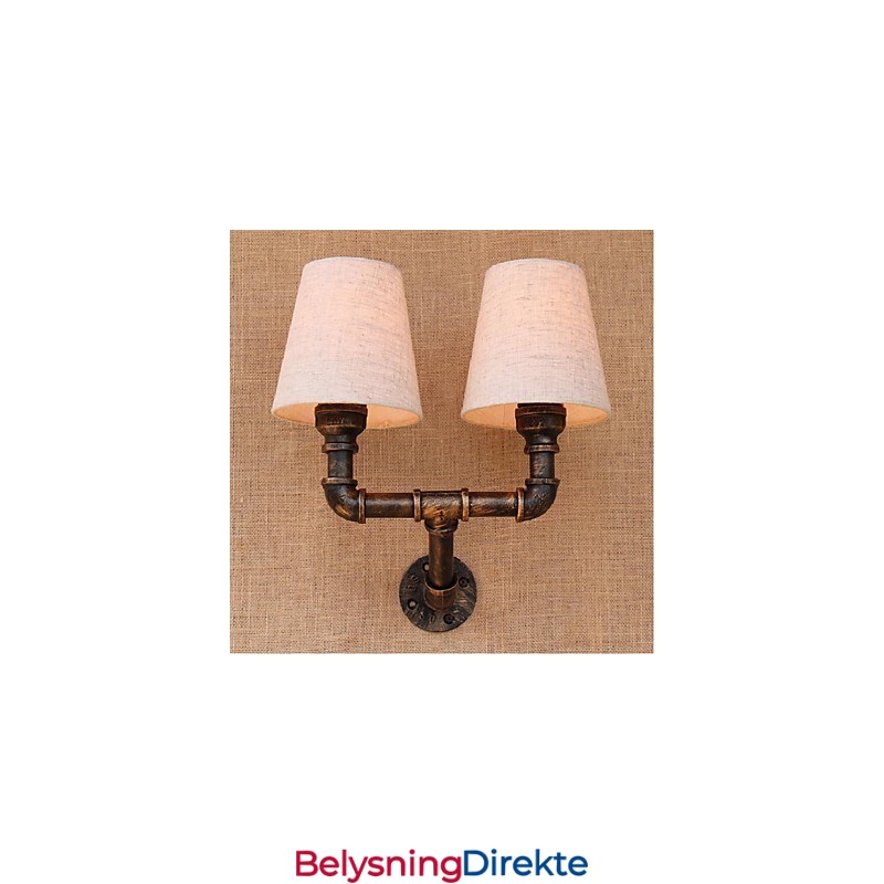 Rustikk Lodge Messingdetalj For Omgivelseslys Vegglampe Vegglampe