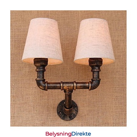 Rustikk Lodge Messingdetalj For Omgivelseslys Vegglampe Vegglampe