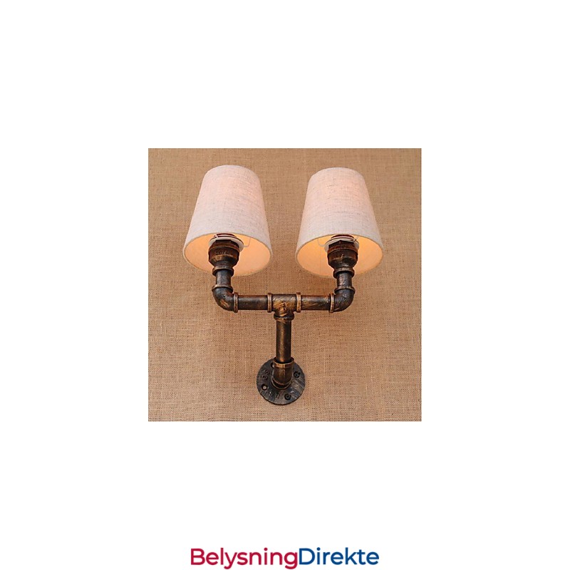 Rustikk Lodge Messingdetalj For Omgivelseslys Vegglampe Vegglampe