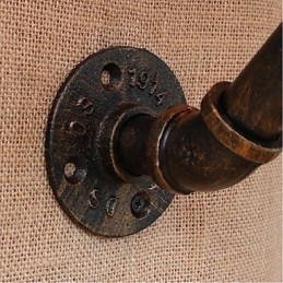 Rustikk Lodge Messingdetalj For Omgivelseslys Vegglampe Vegglampe