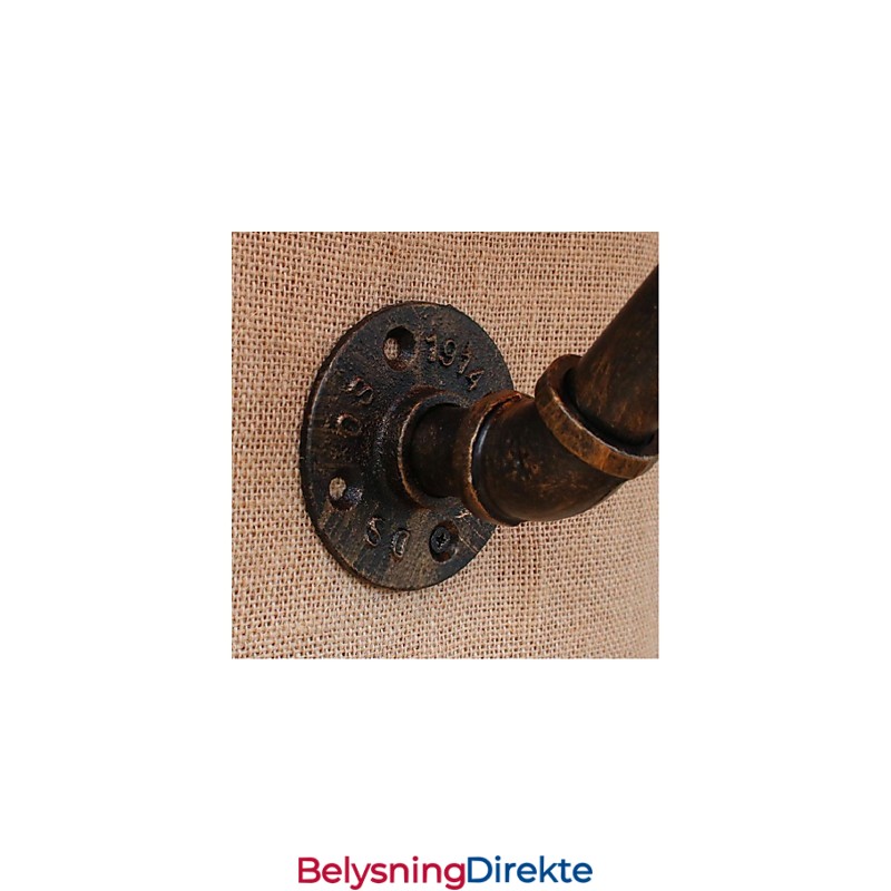 Rustikk Lodge Messingdetalj For Omgivelseslys Vegglampe Vegglampe
