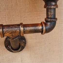 Rustikk Lodge Messingdetalj For Omgivelseslys Vegglampe Vegglampe