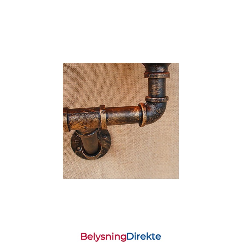 Rustikk Lodge Messingdetalj For Omgivelseslys Vegglampe Vegglampe