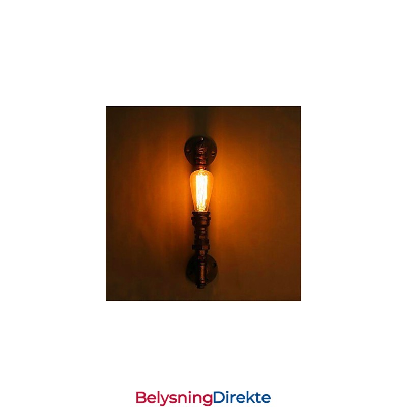 Amerikansk Retro Loft Industriell Vanngang Trapper Kreativ Personlighet Restaurant Bar Enkelt Hode Jern Vegglampe