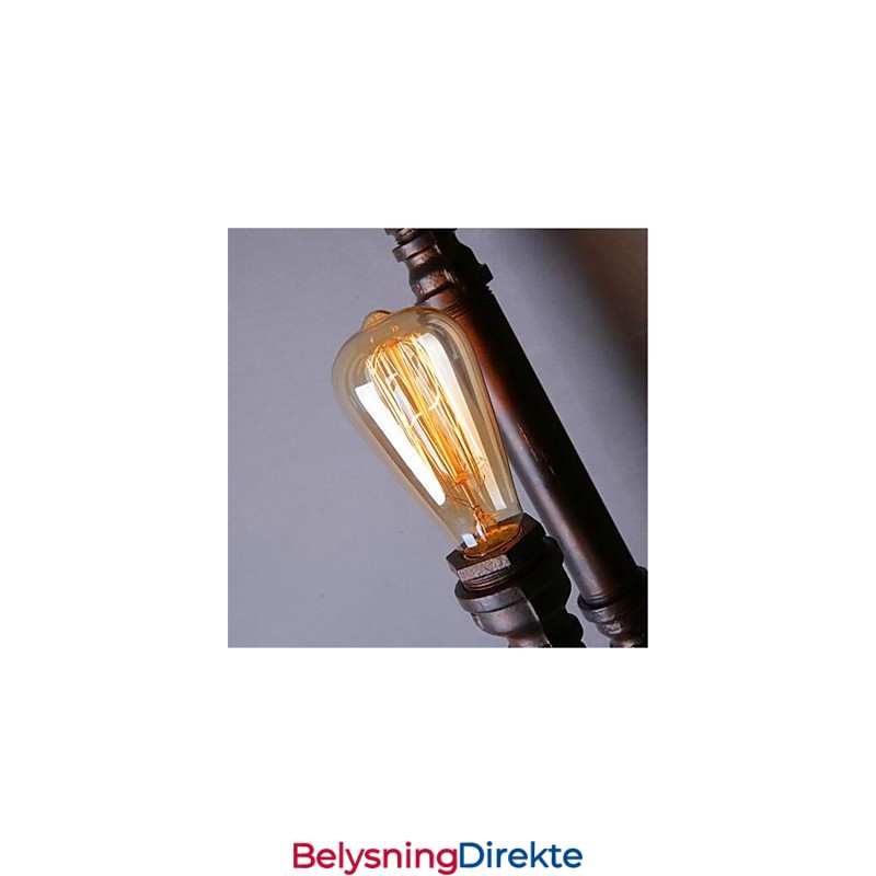 Amerikansk Retro Loft Industriell Vanngang Trapper Kreativ Personlighet Restaurant Bar Enkelt Hode Jern Vegglampe