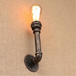 Nostalgi Enkel Vannrør Dekorativ Liten Vegglampe Vegglampe
