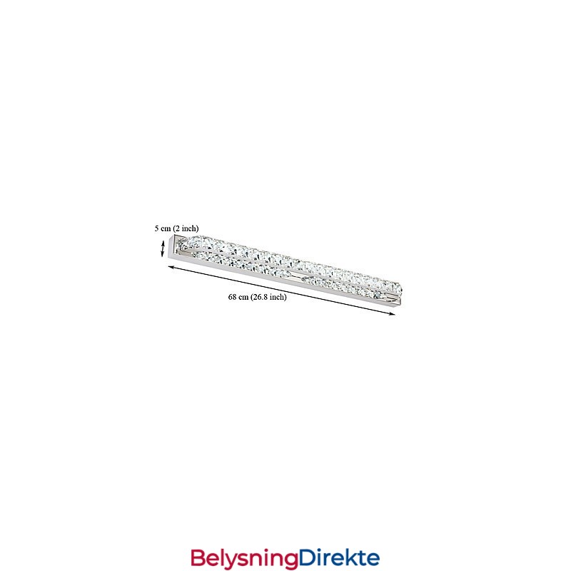 Lang Speillampe Av Høy Kvalitet Baderomslamper Metall- Og Krystallvegglampe