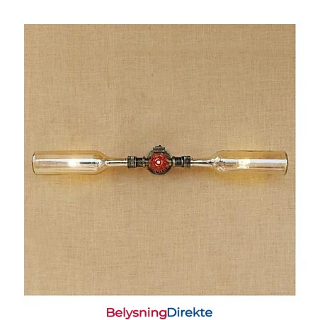 Retro Amerikansk Landsby Kreativ Industri Vind Designer Vannflaske Vegglampe Vegglampe Rav